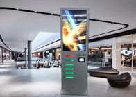 43 Inch Advertising Screen Fast Cell Phone Charging Stations With Credit Card Payment and UV light
