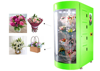 Indoor Outdoor Use High-end Intelligent Flower Vending Machine with Transparent Glass Window and Remote Control