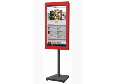32 Inch LCD Digital Signage System , Semi Outdoor Digital Signage Advertising Stand