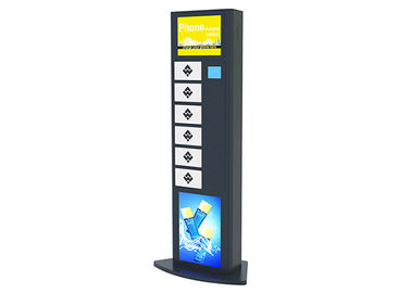 공항 비디오 광고 휴대 전화 잠금 휴대 전화 충전 스테이션 장치 LCD 화면 UV 빛