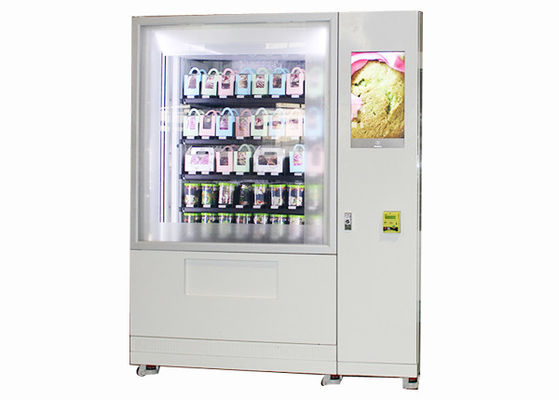 32 인치 터치스크린을 가진 단지 자동 판매기에 있는 옥외 냉장고 샐러드