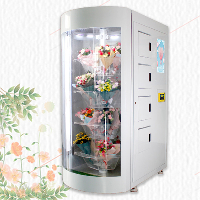 투명한 선반을 가진 OEM ODM 신선한 LCD 꽃 자동 판매기