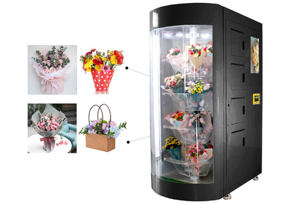 가습기와 자동화된 싱싱한 꽃 꽃다발 자동 판매기