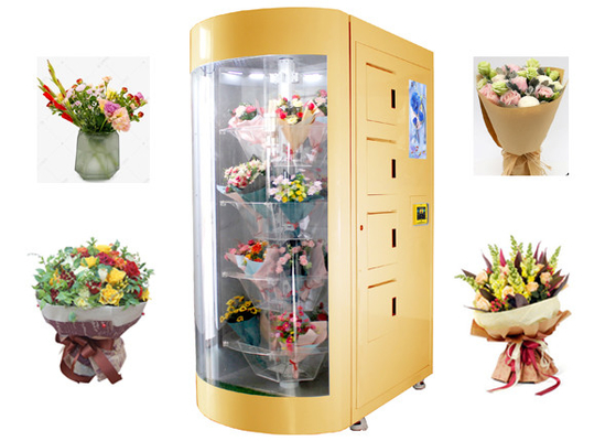 네덜란드 덴마크는 유럽 시장을 위해 냉동 가습기로 24 시간 프레시 컷 꽃 자동 판매기를 특별주문했습니다