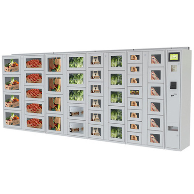 For farmer selling vegetable vending locker with credit card payment indoor use remote platform ads