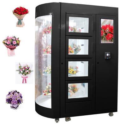 24 Hours Outdoor Fresh Cut Flower Vending Machine For Floral Shop Bouquets