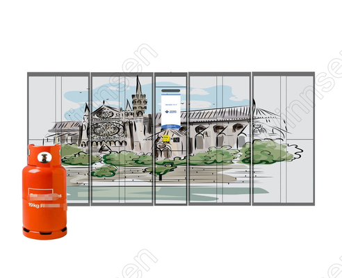 샌드위치 샐러드를 위한 현명한 캄보 로봇 자판기 보관함 기계 가스 교환
