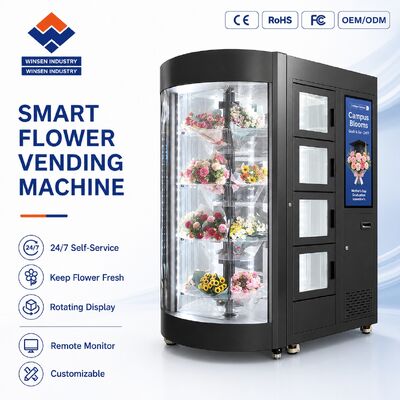 품질 Winnsen 24/7 대학 캠퍼스 냉장 스마트 꽃 자판기 (미국 대학용 ADA 규정 준수) 공장