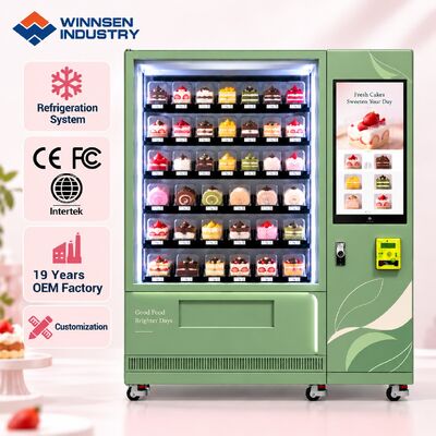 품질 Winnsen Refrigerated Bakery Cake Vending Machine CE FCC Certified OEM ODM Custom Logo Design 공장