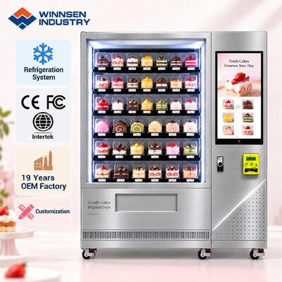 품질 Winnsen Automatic Cake Bread Vending Machine Cloud Management Remote Stock Alerts 공장