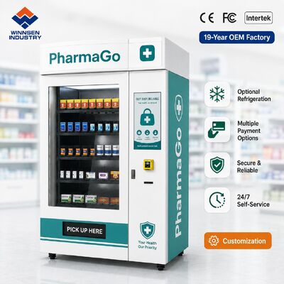 품질 Winnsen Outdoor Pharmacy Vending Machine 24/7 Smart Medicine Kiosk for Drug Store Front 공장
