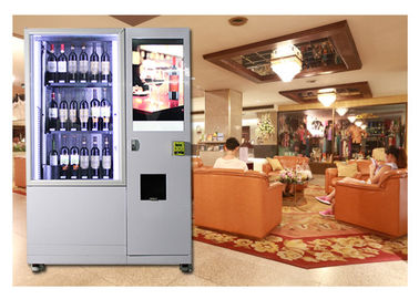 엘리베이터, 자동화된 각자 서비스 자동 판매기를 가진 알콜 샐러드 주스 자동 판매기