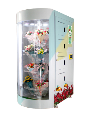 습도와 온도 조절 기능이 있는 흰 꽃 자동 판매기